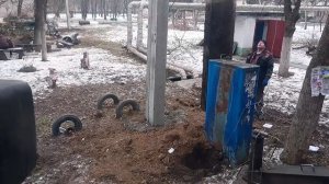 Демонтаж столба)