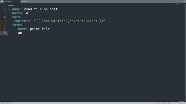 017 Read a file into a variable on host Ansible lookup plugin file смотреть онлайн
