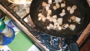 🟢ВЛОГ_17🟢 КАРТОШКА С САЛОМ/БЫСТРО И ВКУСНО/ДИКИЙ