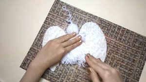 Рождественский ангел из ниток