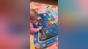 Аква коврик Babyslapped pad обзор, реакция ребенка