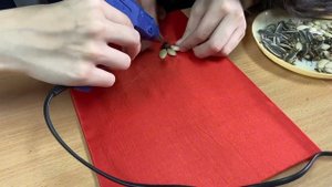 “Осенний букет” картина из семечек своими руками