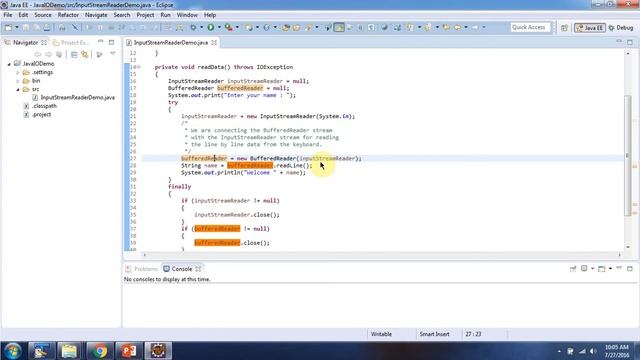 How to read data from the keyboard using InputStreamReader in Java (With Diagram)? | Java IO смотреть онлайн
