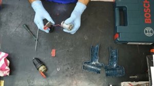 Repair Bosch GSR 120 Li fix smoke and fire motor problem