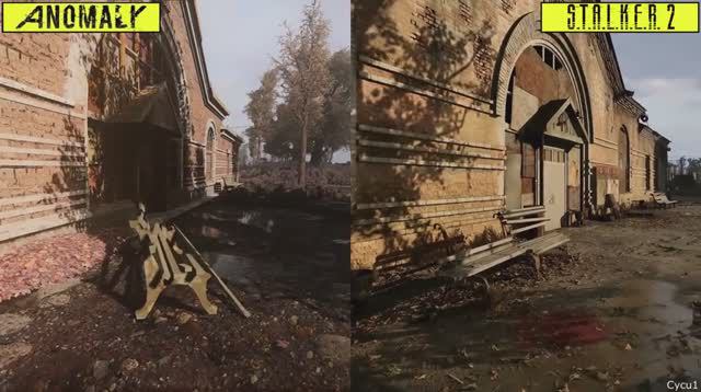 Сравнение графики  STALKER ANOMALY vs STALKER 2