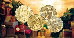Золотые монеты Австрии серии "Магия золота" Инки, Египет, Месопотамия. Вес монеты 1/2 oz (пруф).