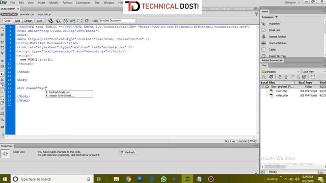 How To Create Animation Using Html,CSS and Animate.css