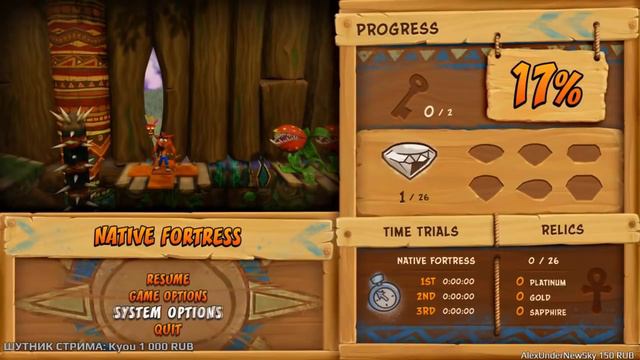 Гуфовский в Crash Bandicoot [Лучшее] — Антирекорд по прохождению! смотреть онлайн