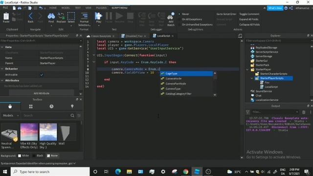 How To Make a Zoom Script In Roblox Studio