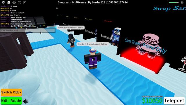 Swap Sans Multiverse (Obby Creator my Obby) смотреть онлайн