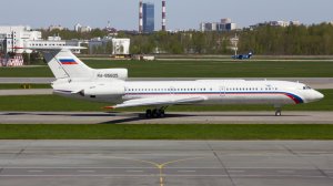 Взлет Ту-154Б-2 из Пулково