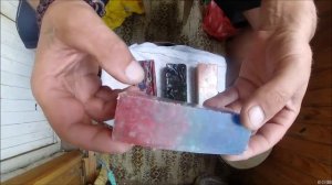 Самодельные бруски из разной смолы на ножи 4шт.