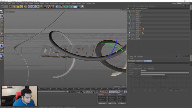 Photoshop/C4D Tutorial: 3D White Spline Banner Design смотреть онлайн