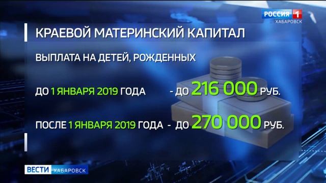 Региональный материнский капитал в Хабаровском крае будет проиндексирован