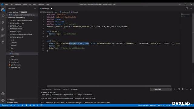 ESP8266 WS2812 LED Strip Random Color Pattern in 10 Lines of Code. смотреть онлайн