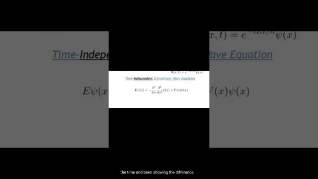 Schrodinger's eq. Explained in 30 seconds