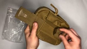 Видео обзор сумка - подсумок для телефона система MOLLE органайзер тактический из кордуры.Цвет койо