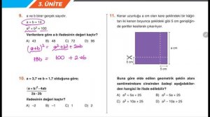 8. SINIF MATEMATİK LGS CEBİRSEL İFADELER SORU ÇÖZÜM 3