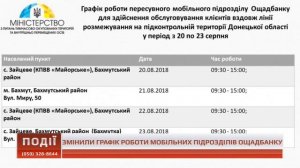 На Донеччині змінили графік роботи мобільних підрозділів Ощадбанку