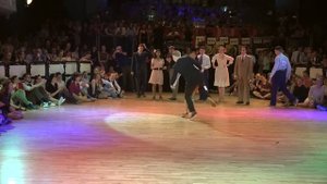 Bianca and Nils Lindy Hop spotlights