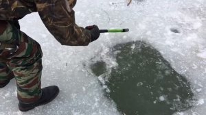 Как  ставить косынки под лёд .