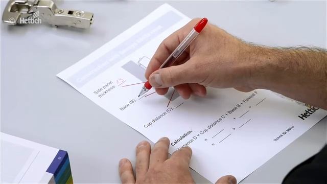 Конструирование мебели: вкладная навеска дверей с петлями Hettich