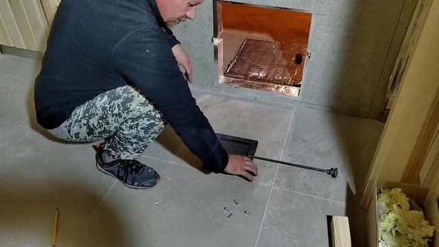 Подвод воздуха под банную печь