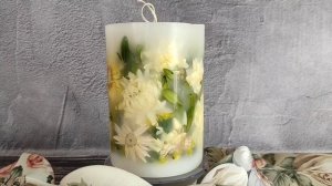 Свеча ботаническая "Цветы за стеклом"