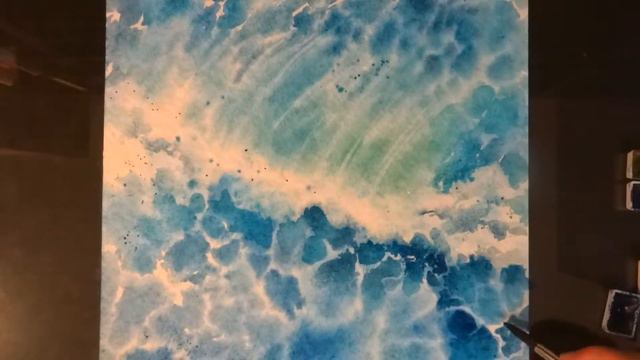Speedpaint Sea ~ Watercolour lesson ~ Картина акварель Море Океан ~ видео от Katrincolour