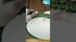 Ч.3. Вязание крючком корзинки-шкатулки из полиэфирного шнура. Вяжем стенки.