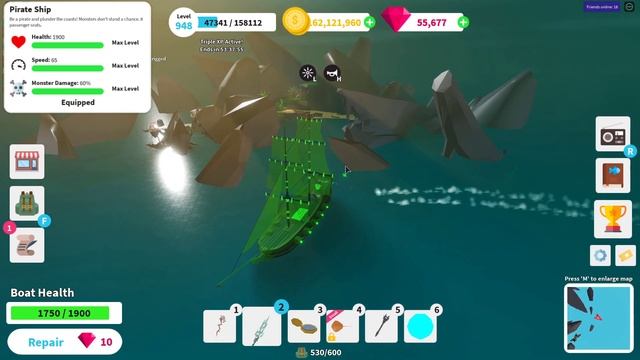 Fishing Simulator Pirate Ship test, Roblox смотреть онлайн