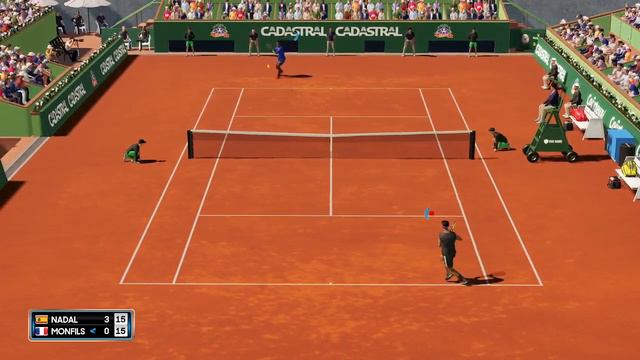 AO TENNIS 2. Личный рекорд по ЭЙСАМ! Nadal vs Monfils. Difficulty Legend