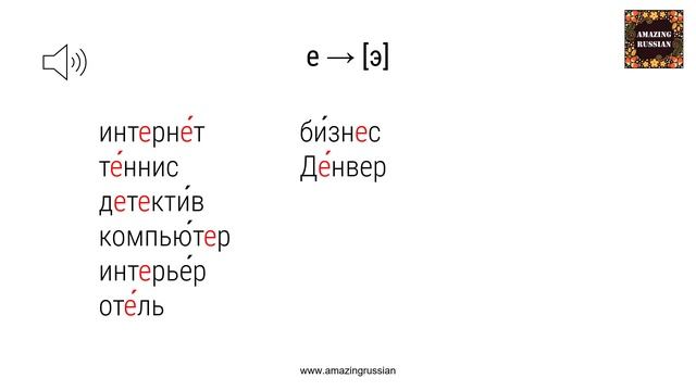 Basic Russian 1. Pronunciation of "Е" in Foreign Words смотреть онлайн