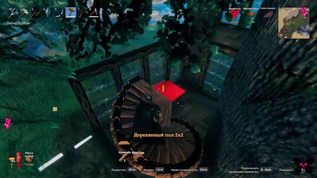 Valheim. Дом на Дубе/House on the Oak. Строительство в творческом режиме Вальхейм.