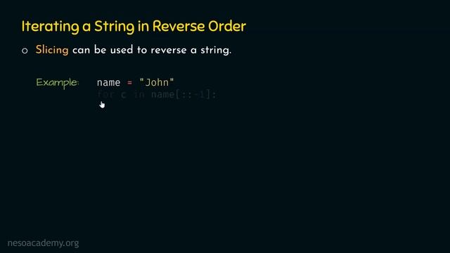 for Loop with Strings in Python