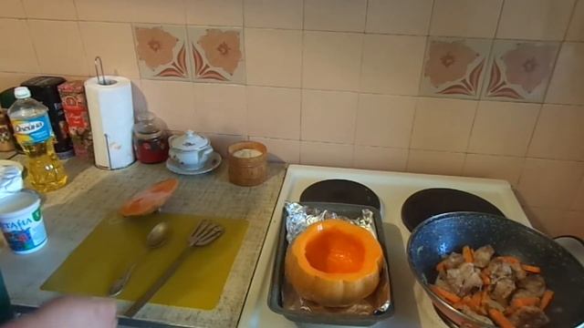 Жаркое в тыквенном горшочке.Невероятно вкусное блюдо. смотреть онлайн