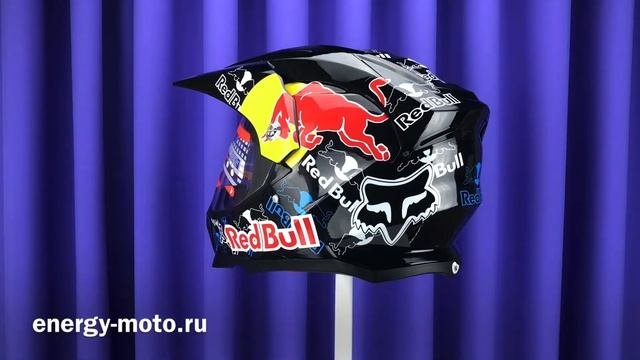 Кроссовый внедорожный шлем с визором от КТМ Red Bull