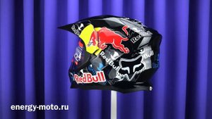 Кроссовый внедорожный шлем с визором от КТМ Red bull
