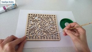 ??Покраска / тонировка донышка для корзин.