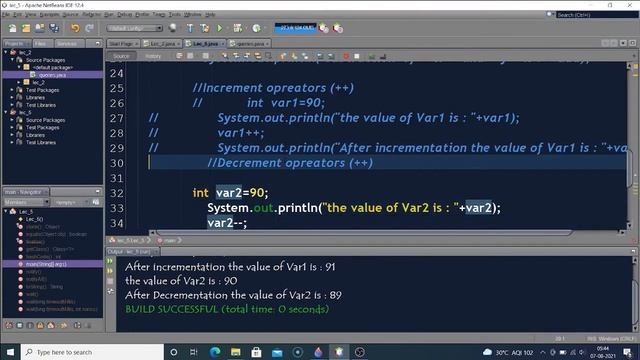 Lec:7 | Operators in JAVA смотреть онлайн
