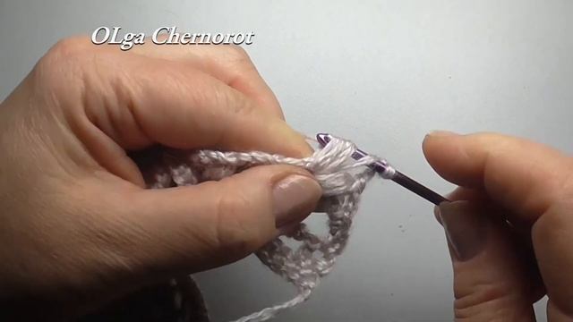 Нежная воздушная кофта крючком из мохера Узор