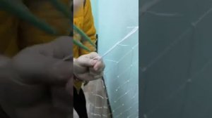 Обвязка шнуром основы для маскировочной сети