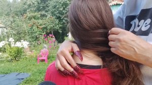 АСМР Перебираю волосы и расчесываю 3 д ногтями. Без слов. ASMR massage with 3 d nails. Without word.