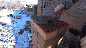 кладка облицовочного кирпича на шаблон.делаем высоту шва