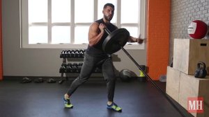 Упражнения со штангой с закрепленным концом.