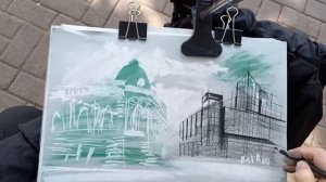 Городская зарисовка Пастель Пленэр 07.06.2023 Рисую и рассказываю Открытый мастер-класс #UrbanSketc