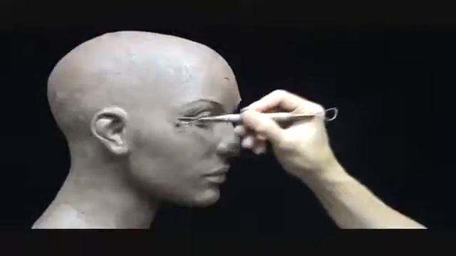 Скульптура из глины  Sculpting a female head in clay  Sculpting tutorial and demo