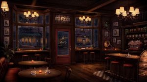 Night Owl Jazz Cafe Ambience with Relaxing Jazz Music & Rain Sounds