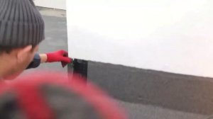 кровля,рубироид,клеим примыкания вторым слоем