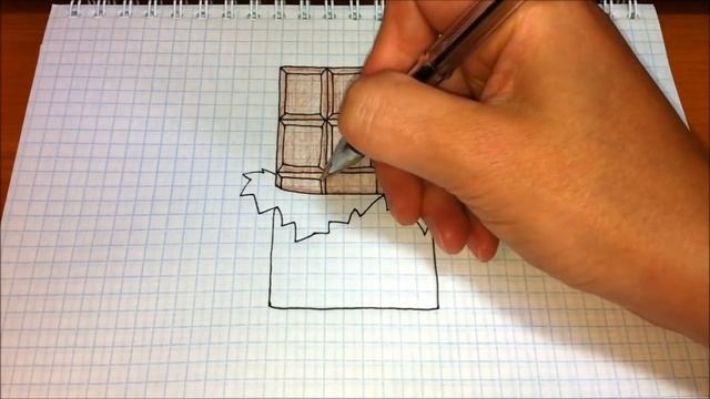 Простые рисунки #345 Как легко нарисовать Шоколадку смотреть онлайн
